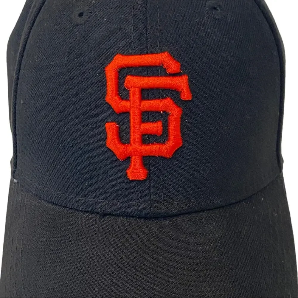 New Era SF San Francisco Giants Black And Orange Adjustable Baseball Hat Cap